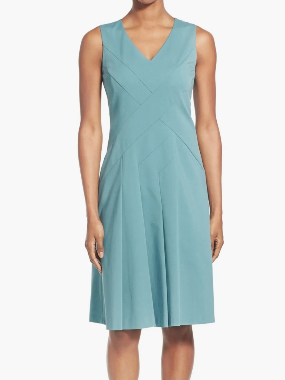 Lafayette 148 New York Emery Sleeveless Fit Flare Dress Size 12